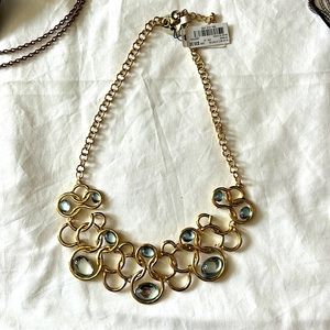 Gold and Blue Chunky Necklace